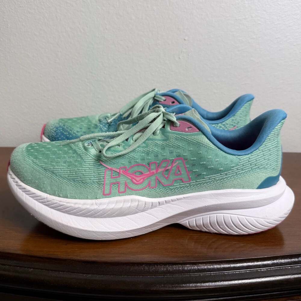 Hoka Mach 6 Jadeite/Alpine Blue Women's Running Shoes US Size 8.5B